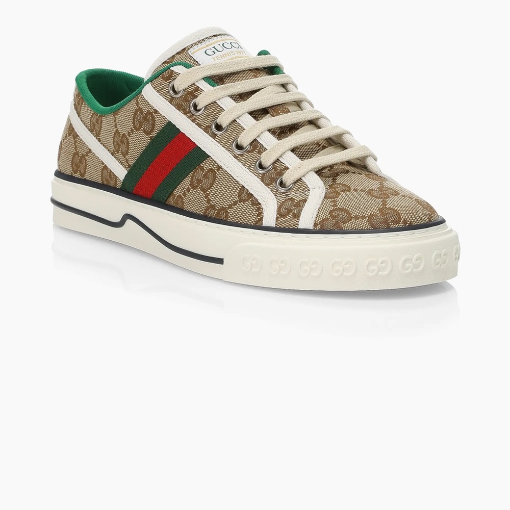 Gucci 1977 Tennis Sneakers Beige and Green Sneakers (Authentic) - Picture 10 of 10